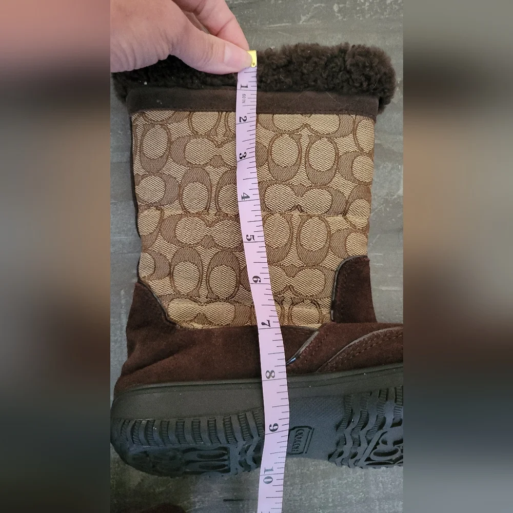 Coach Sherman Signature Winter Boots Size 5.5b